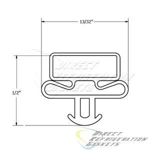 GLASS DOOR GASKET 24-5/8 X 63