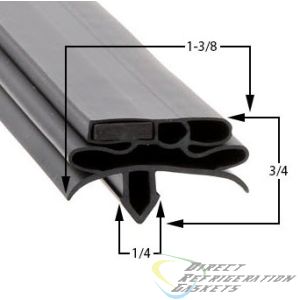 Custom Made Gasket 582 - Under Counter - Magnetic 24 5/8 x 21/1/2 - CORNER TO CORNER 
