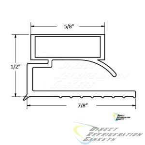 Custom Made Gasket - Deli Show Case - Karen Size 23 x 20 - 4 sides - Magetic 