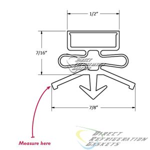 TRUE Gasket Part # 810764- Size - 20-6601  29 1/2 X 8 MAG 4SC