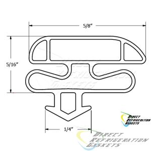 02-14799-0008 Door Gasket, Anvil, Nov '90-present, 21-5/8 x 72-7/8