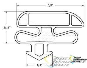 Masterbilt Glass Door Gasket Size 23-1/4 X 60-3/4  Models: BLG48HD, BMG48, BLG74HD, BMG74, BMG74A, BMG74R, BLG74R  Numbers: 37-01351, 37-01371, 3701351, 3701371, MSB37-01351, MSB3701351