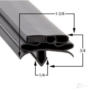 Custom Made Gasket 582 - Under Counter - Magnetic 24 5/8 x 21/1/2 - CORNER TO CORNER 