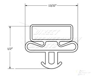 GLASS DOOR GASKET 24-5/8 X 63