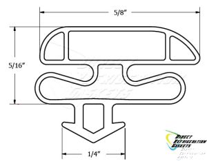 02-14799-0008 Door Gasket, Anvil, Nov '90-present, 21-5/8 x 72-7/8